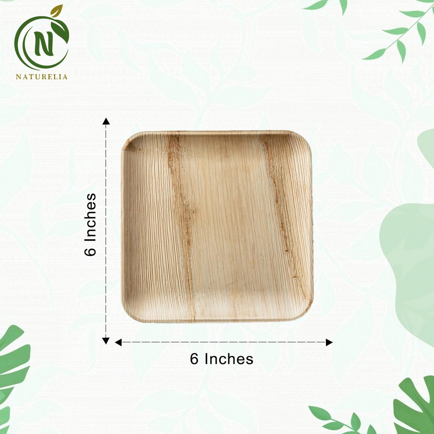 6-inch square palm-leaf plates