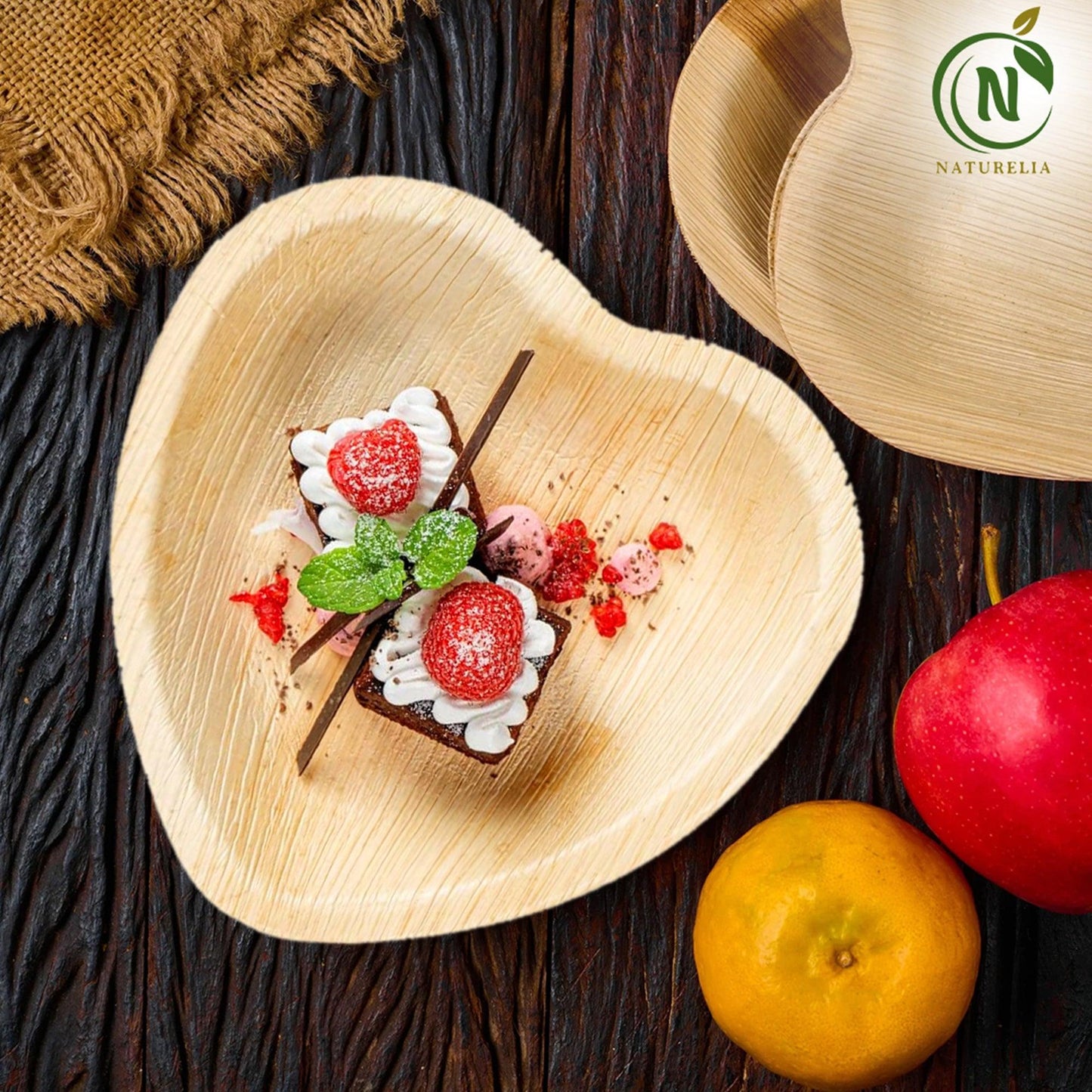 
                  
                    Naturelia Palm Leaf 10 Inch Partition Heart Kids Plates - Natural Wood Style Dinnerware - Microwave-Safe Dinner Party Plates for Wedding, Events - Sturdy Like Bamboo Plates - Naturelia
                  
                