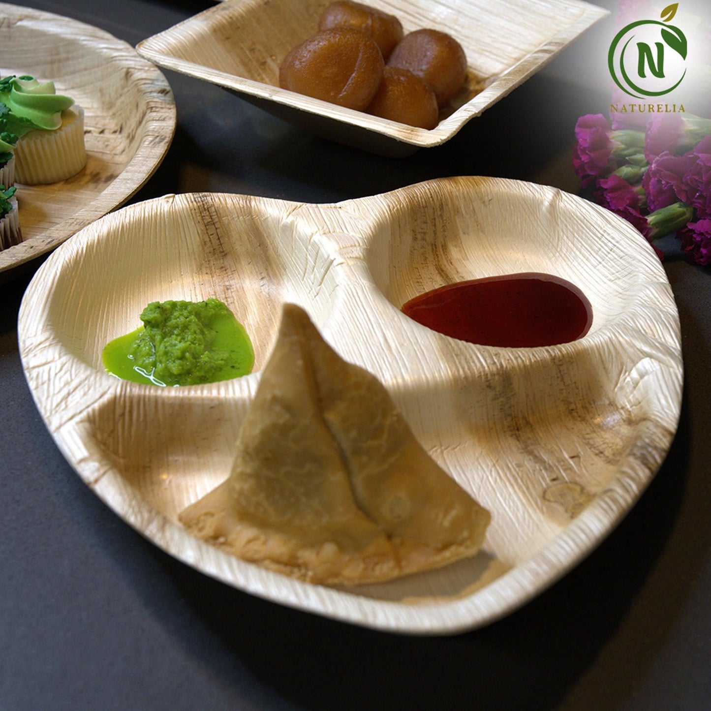 
                  
                    Naturelia Palm Leaf 10 Inch Partition Heart Kids Plates - Natural Wood Style Dinnerware - Microwave-Safe Dinner Party Plates for Wedding, Events - Sturdy Like Bamboo Plates - Naturelia
                  
                