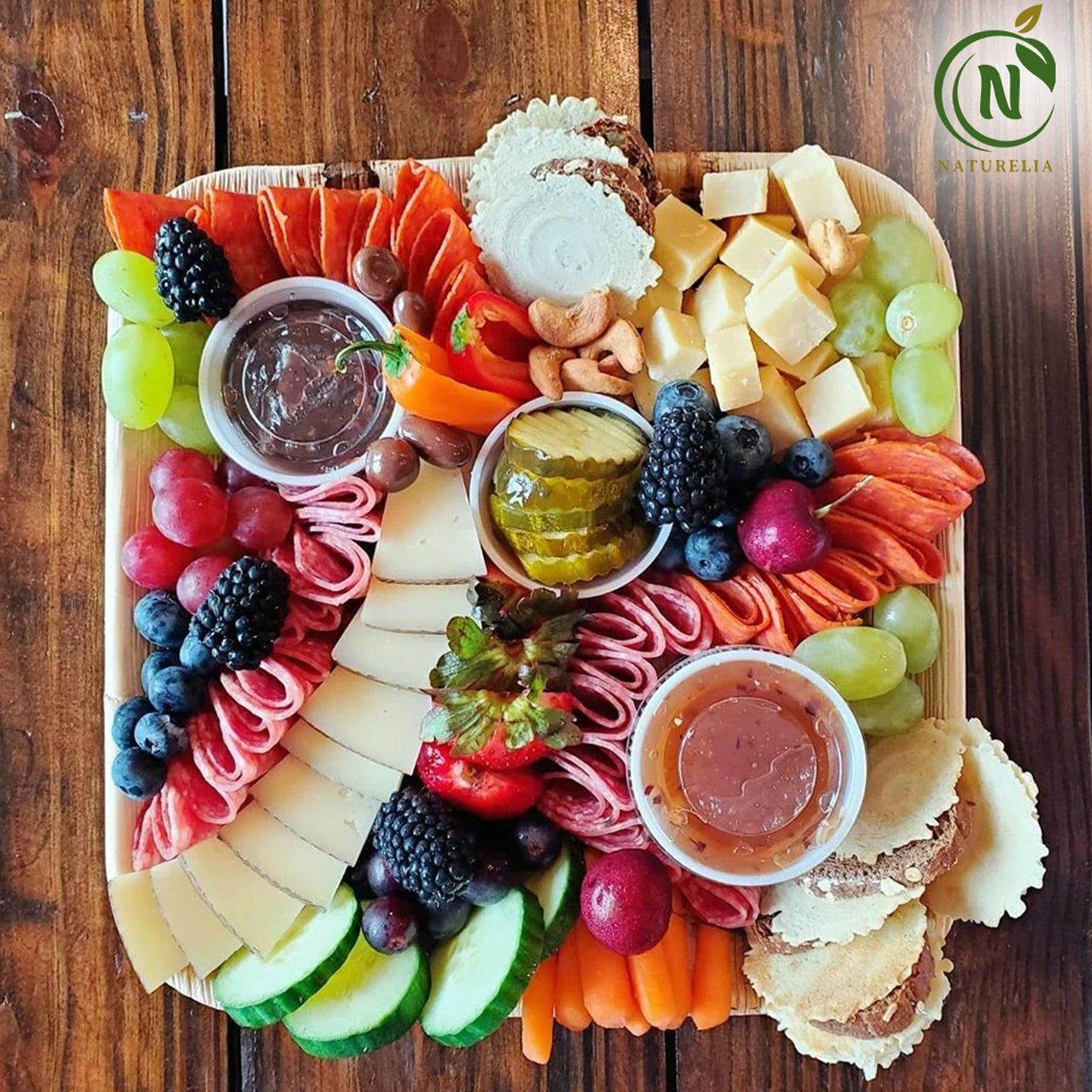 
                  
                    Naturelia Palm Leaf Plates Square 10" Deep - Natural Wood Style Dinnerware - Microwave-Safe Dinner Party Plates for Wedding, Events - Sturdy Like Bamboo Plates - Naturelia
                  
                