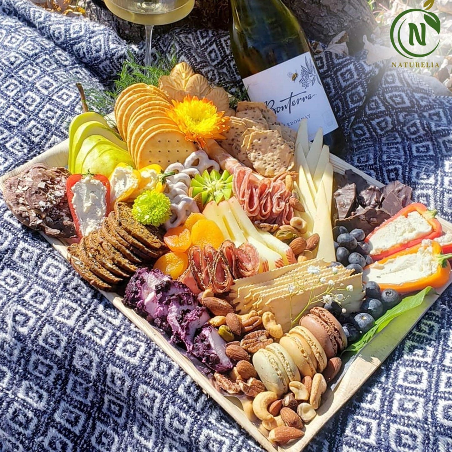 
                  
                    Naturelia Palm Leaf 13 Inch Platter Tray Set - Natural Wood Style Dinnerware - Microwave-Safe Dinner Party Tray for Wedding, Events - Sturdy Like Bamboo Tray - Naturelia
                  
                