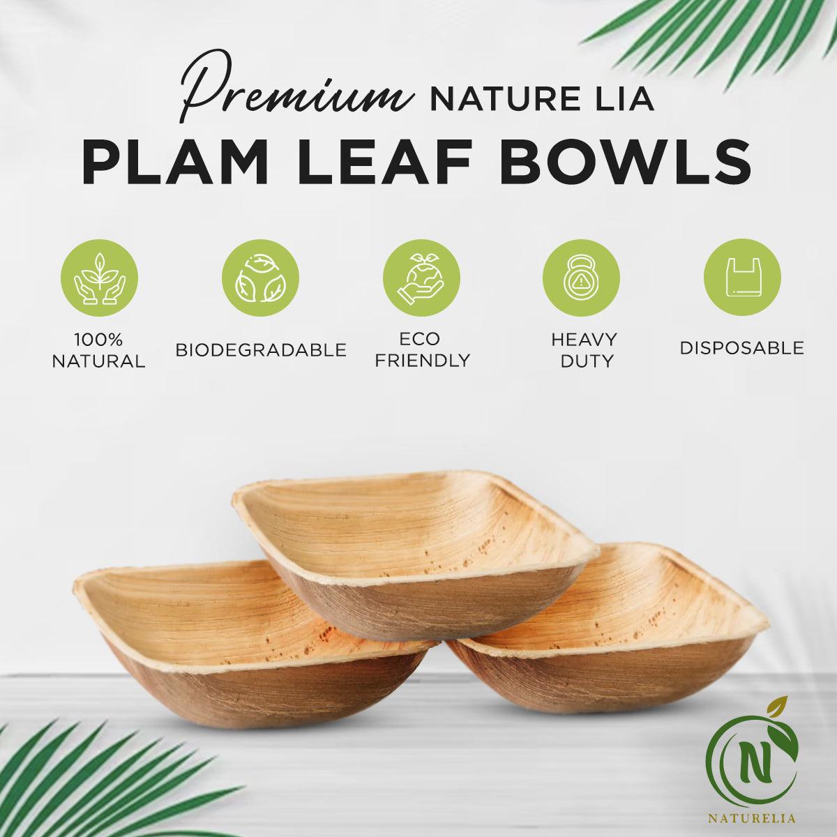 
                  
                    Naturelia Palm Leaf 4 Inch Square Bowls Set - Natural Wood Style Dessert Dinnerware - Microwave-Safe Dinner Party Bowls for Wedding, Events - Sturdy Like Bamboo Bowls - Naturelia
                  
                