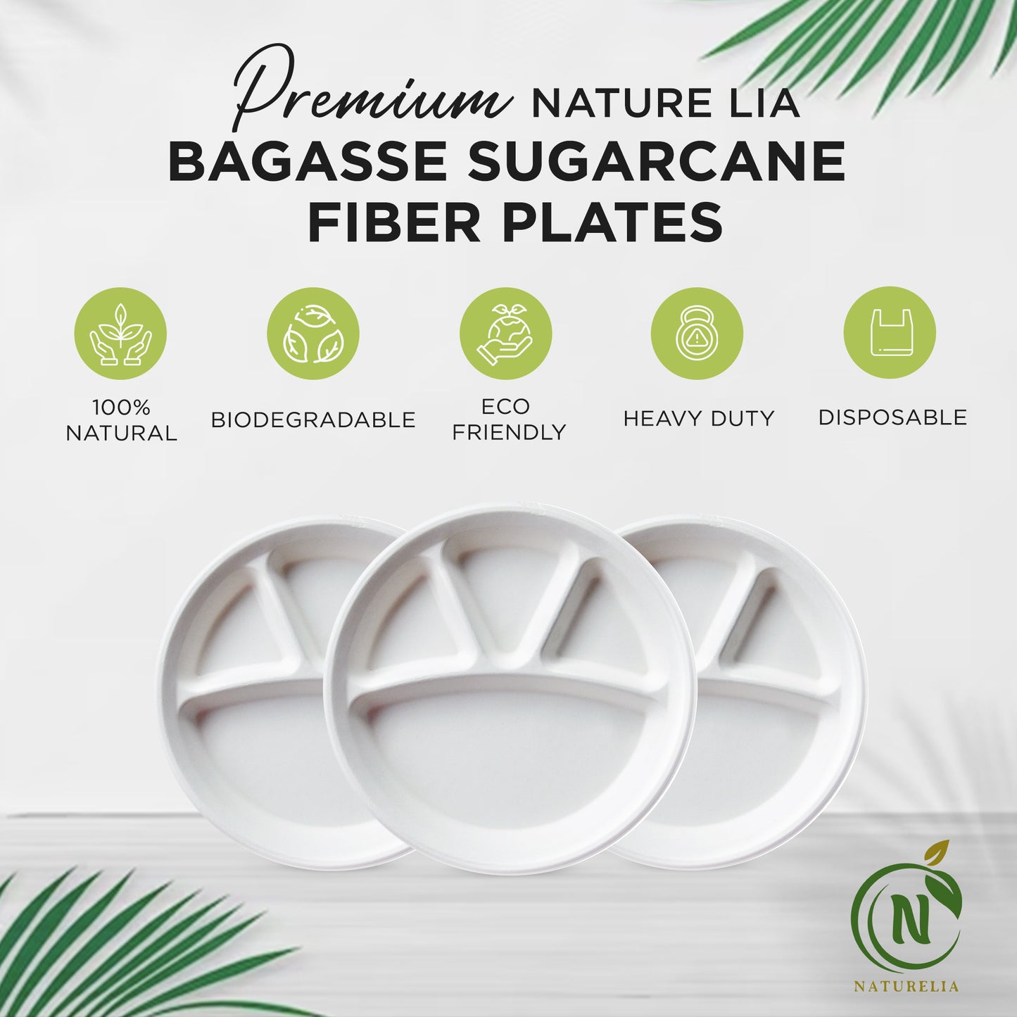 
                  
                    Naturelia Bagasse Sugarcane Plates, 7- and 11-Inch Options
                  
                