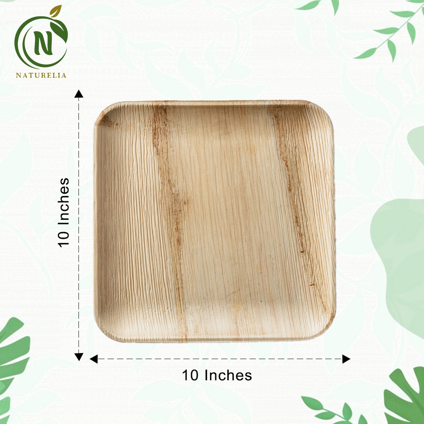 10-inch square palm-leaf plates