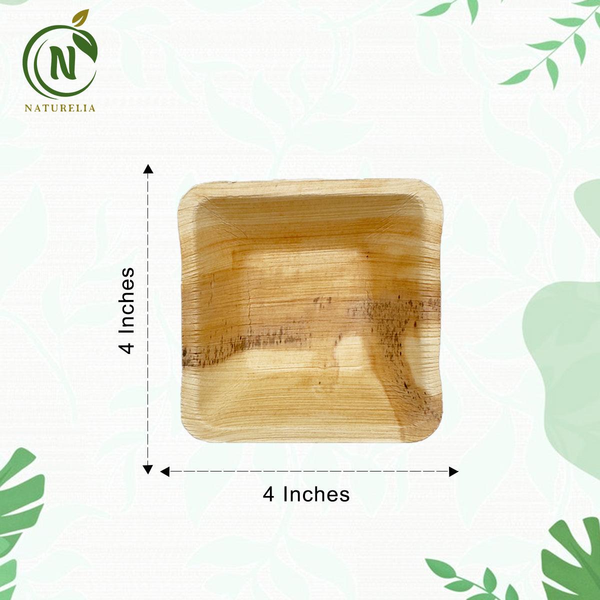 
                  
                    Naturelia Palm Leaf 4 Inch Square Bowls Set - Natural Wood Style Dessert Dinnerware - Microwave-Safe Dinner Party Bowls for Wedding, Events - Sturdy Like Bamboo Bowls - Naturelia
                  
                