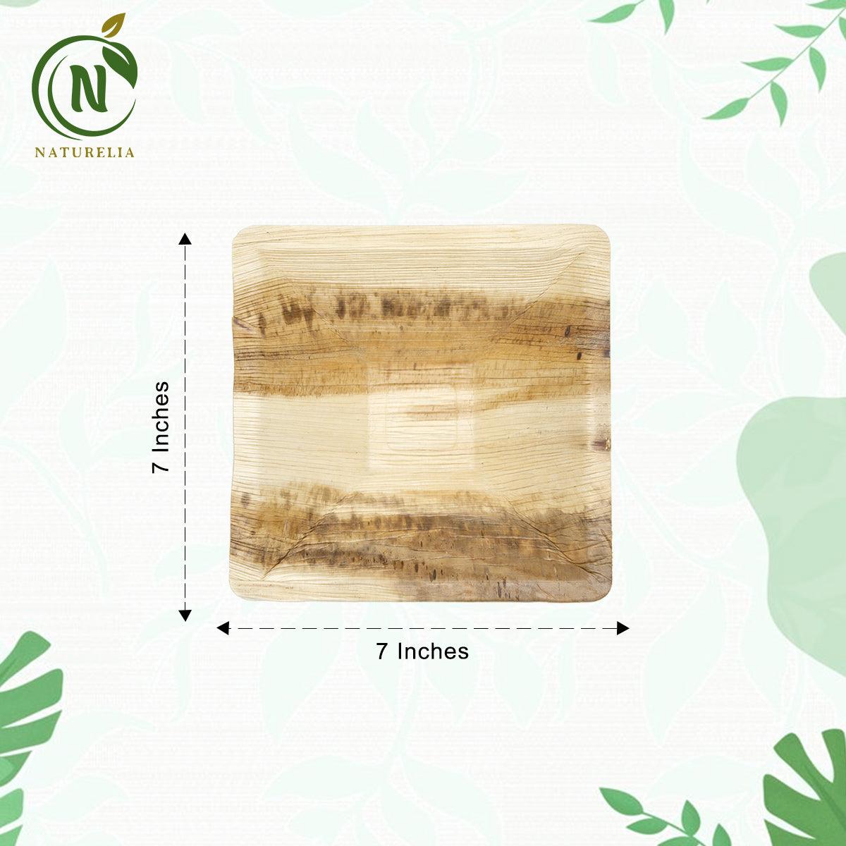 
                  
                    Naturelia 7-Inch Square Palm Leaf Disposable Bowls- Faux Wood Style Dinnerware Soup and Salad Bowl Set - 25-Pack Bundle - Microwave, Oven, and Freezer Safe - Naturelia
                  
                