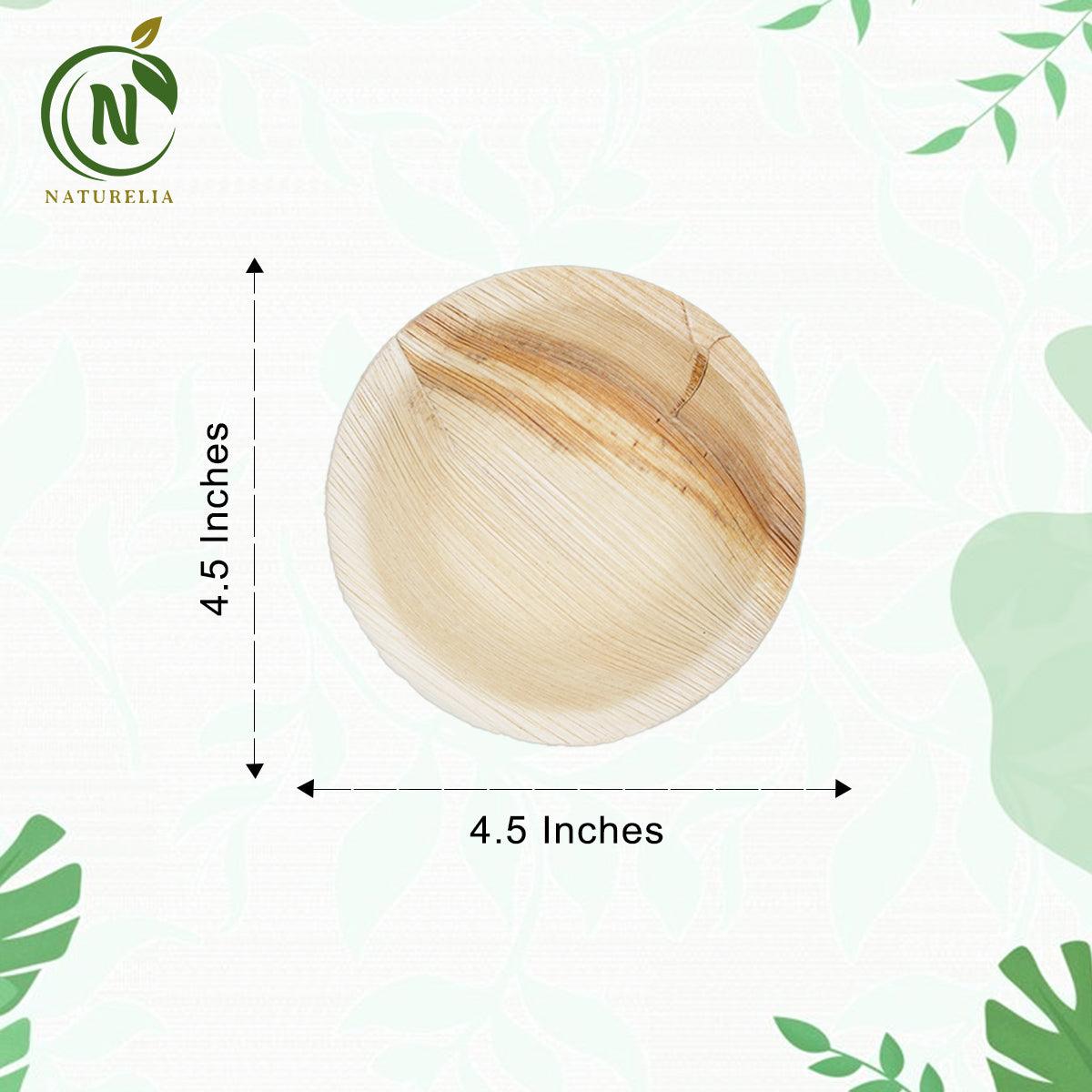 
                  
                    Naturelia Palm Leaf 4.5 Inch Round Bowls Set - Natural Wood Style Dessert Dinnerware - Microwave-Safe Dinner Party Bowls for Wedding, Events - Sturdy Like Bamboo Bowls - Naturelia
                  
                
